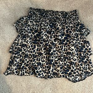 neon rebels by maisonette leopard print skirt size 14y